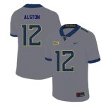 Men's West Virginia Mountaineers NCAA #12 Taijh Alston Gray Authentic Nike 2019 Stitched College Football Jersey UJ15D78XK